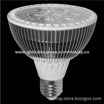 7W PAR30 LED Bulb, 80-110lm/W, Aluminum Material, 85-265V AC or 12V DC, 2-year Warranty, CE Mark